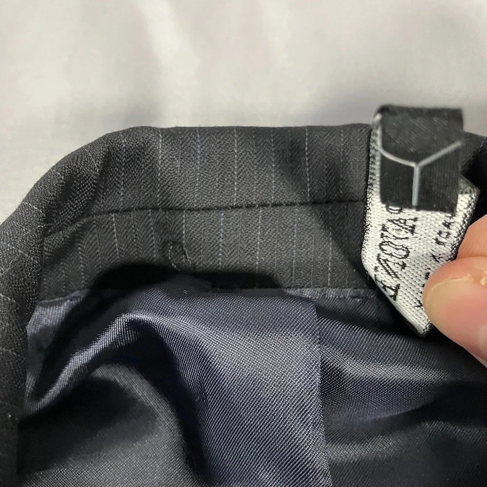 Pavone Mens 44L Pinstripe Blazer‎ Sport Coat 100% Worsted Wool Italy